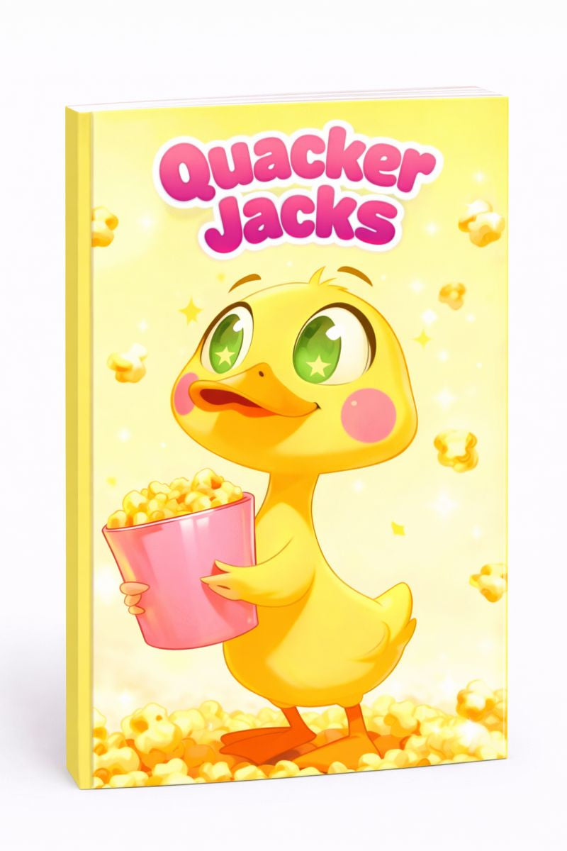 Quacker Jacks -Yes Please! - Kawaii Duck Lined Journal, Cute Stationery Gift